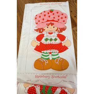 Vintage Strawberry Shortcake 1984 DIY costume or doll 2 fabric panels available